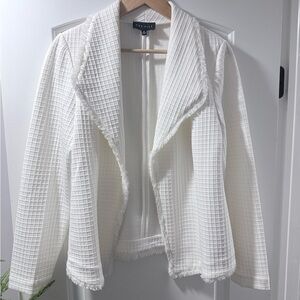 Kenneth Cole Cream Textured Women's Blazer